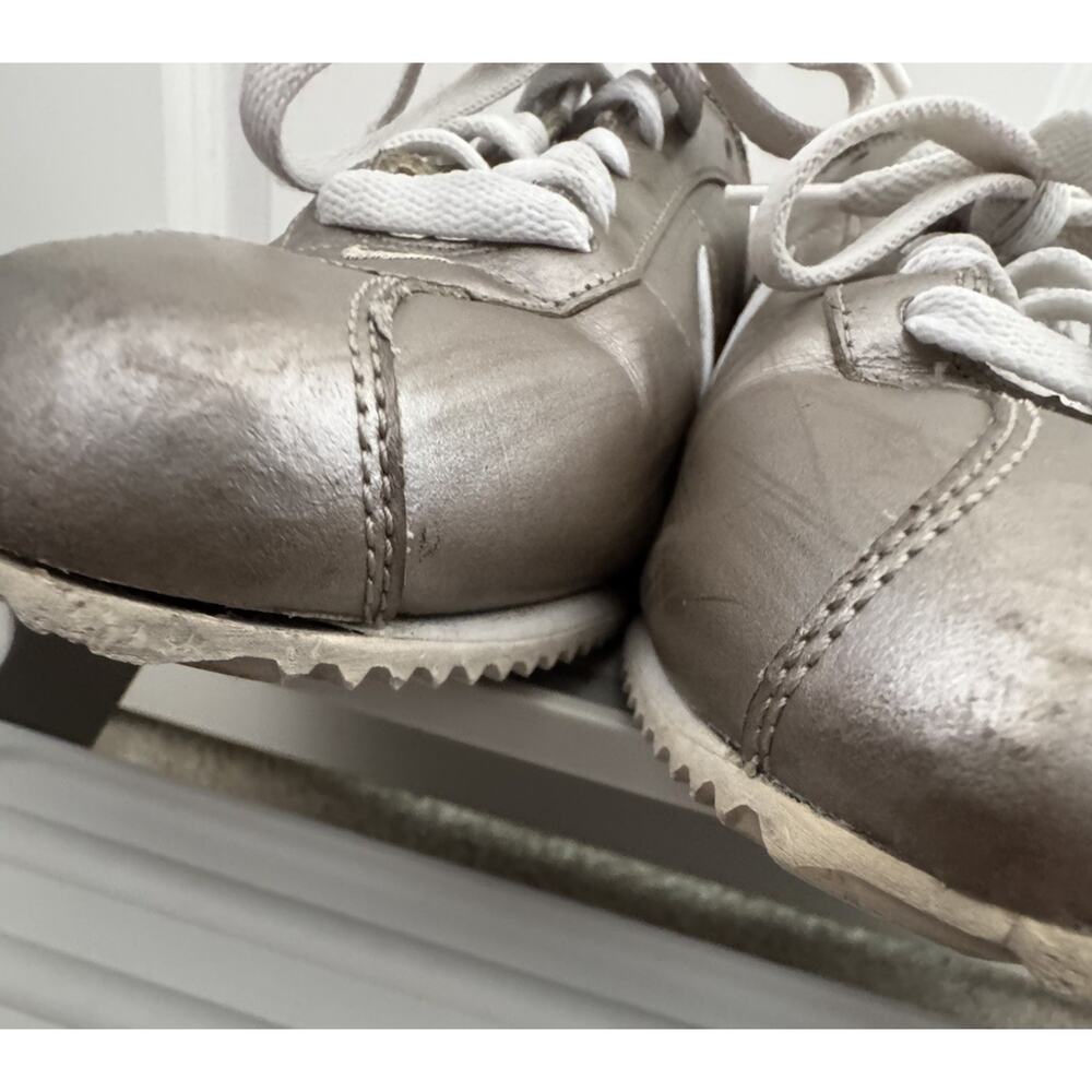 Vintage Nike Cortez Metallic Champagne Gold Leather Sneakers Y2K Women’s 8 - Picture 7 of 16